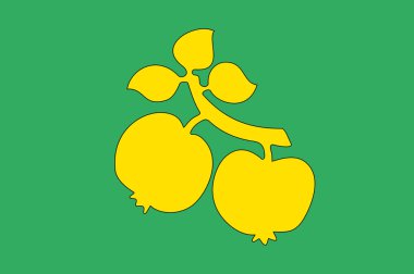 Leikanger bayrağı Sogn eyâletinde ve Fjordane bir co