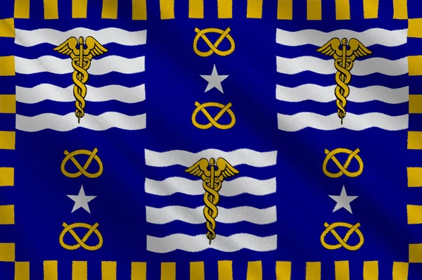 Flaga z Brisbane, stolica Queensland w Australii — Zdjęcie stockowe