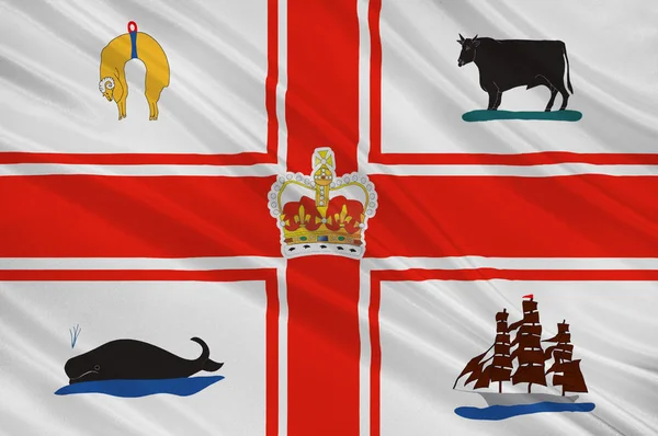 Flagge von Melbourne ist Hauptstadt im australischen Bundesstaat Victoria — Stockfoto