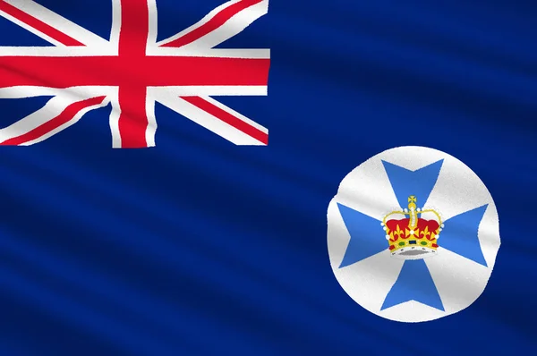 Флаг Квинсленда в Австралии — стоковое фото