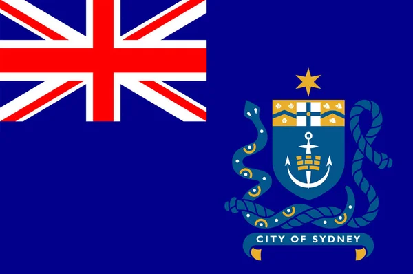 Sydney zászlaja a New South Wales fővárosa — Stock Fotó