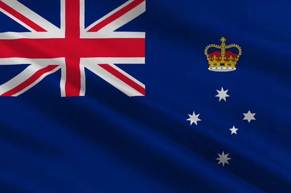 Zászlaja Victoria (Vic) az állam, Ausztrália — Stock Fotó