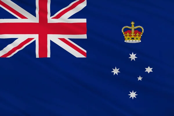 Die Flagge von Victoria (vic) ist ein australischer Bundesstaat — Stockfoto