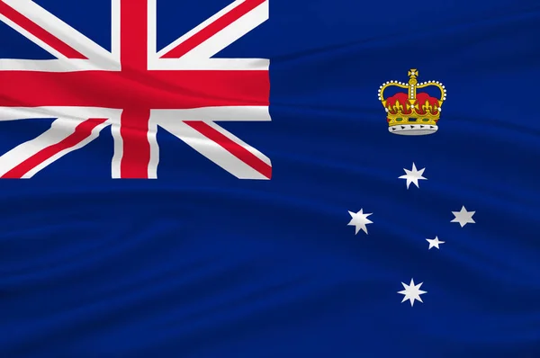 Die Flagge von Victoria (vic) ist ein australischer Bundesstaat — Stockfoto