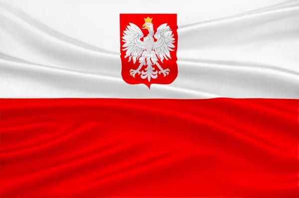 Lengyelország zászlaja — Stock Fotó