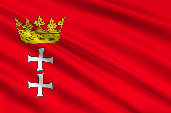 Флаг Гданьска — стоковое фото