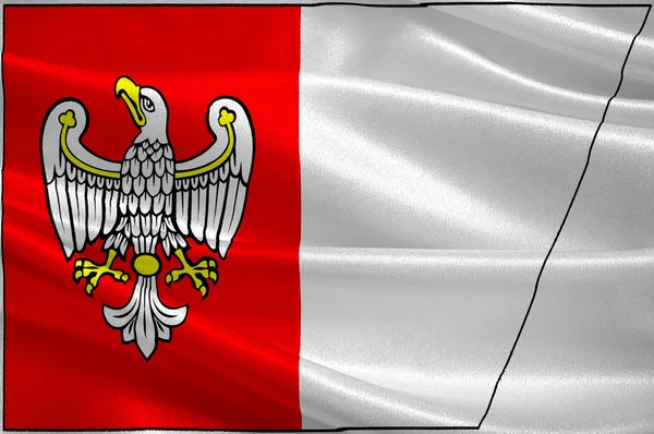 Flag of Greater Poland Voivodeship in Poland — Stock Photo, Image