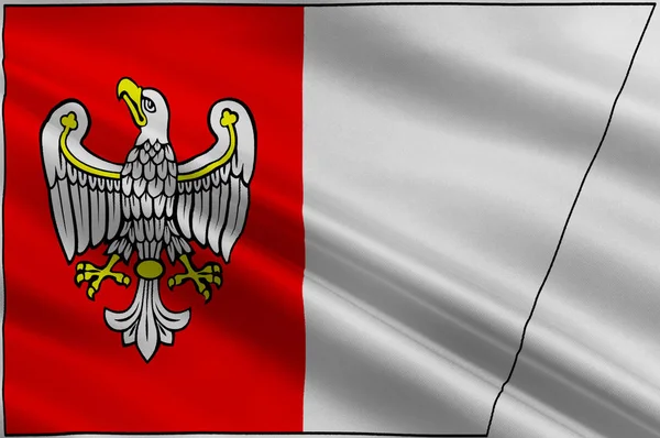Flag of Greater Poland Voivodeship in Poland — Stock Photo, Image