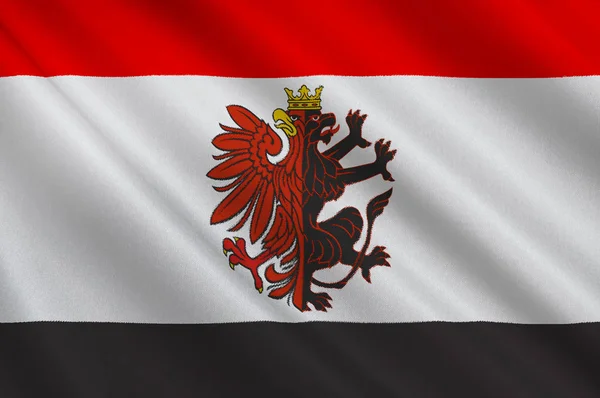 Flag of Kuyavian-Pomeranian Voivodeship in Poland — Stock Photo, Image