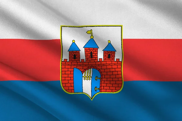 Bandeira de Bydgoszcz in Kuyavian-Pomeranian Voivodeship in Poland — Fotografia de Stock