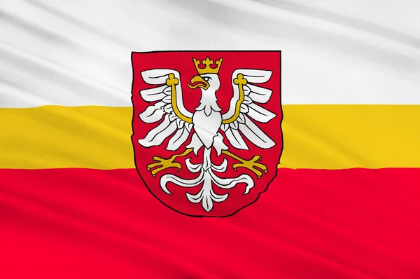 Bandeira da Voivodia da Polônia Menor no sul da Polônia — Fotografia de Stock