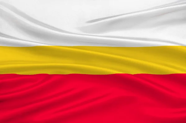 Bandera de Polonia Menor Voivodato en el sur de Polonia — Foto de Stock