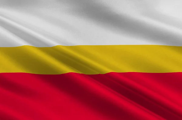 Flaga województwa małopolskiego w małopolskim — Zdjęcie stockowe
