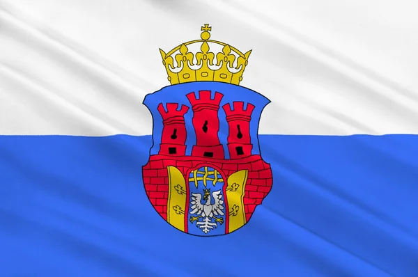Vlajka krakow, Polsko — Stock fotografie