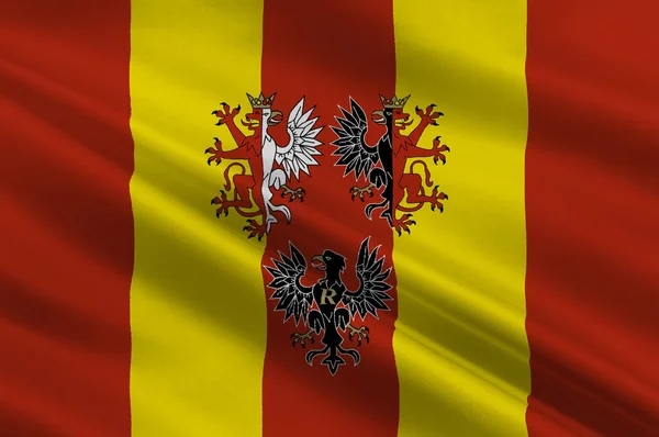 Flagga Lodz vojvodskap i Polen — Stockfoto