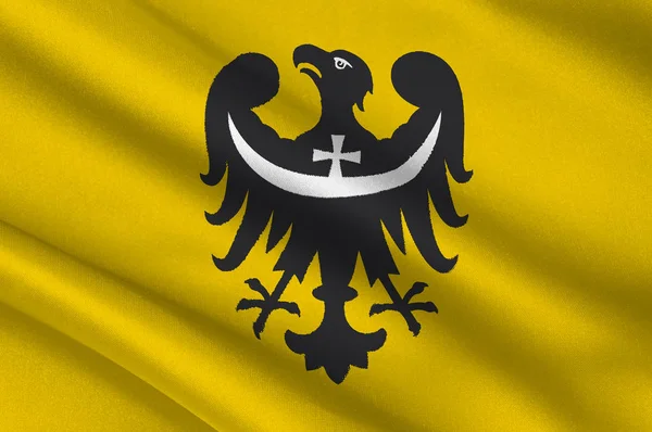 Flagga av Nedre Schlesiens vojvodskap i Polen — Stockfoto
