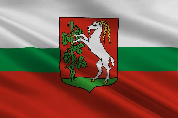Flagge der Stadt Lublin im Südosten Polens — Stockfoto