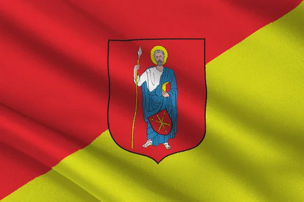 Bandeira da cidade de Zamosc no sudeste da Polônia — Fotografia de Stock