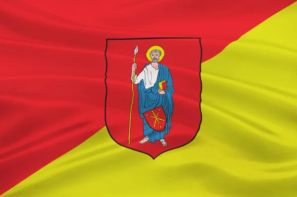 Bandeira da cidade de Zamosc no sudeste da Polônia — Fotografia de Stock