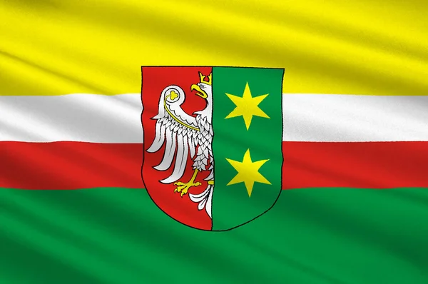 Flag of Lubusz Voivodeship in western Poland — Stock Photo, Image