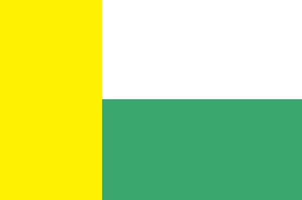 Vlajka města Zielona Gora, v Lubuszském vojvodství v západní Polan — Stock fotografie