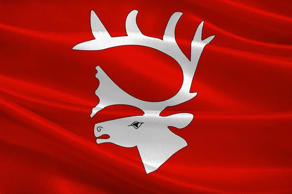 Bendera Vadso adalah sebuah munisipalitas di Finnmark County, Norwegia — Stok Foto