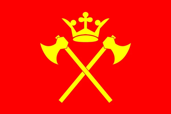 Прапор Hordaland — графство в Норвегії — стокове фото