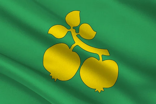 Bandeira de Leikanger é um município em Sogn e Fjordane é um co — Fotografia de Stock