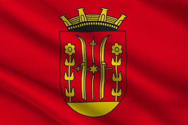 Flag of Skien is a city and municipality in Telemark county, Nor — Stock Photo, Image