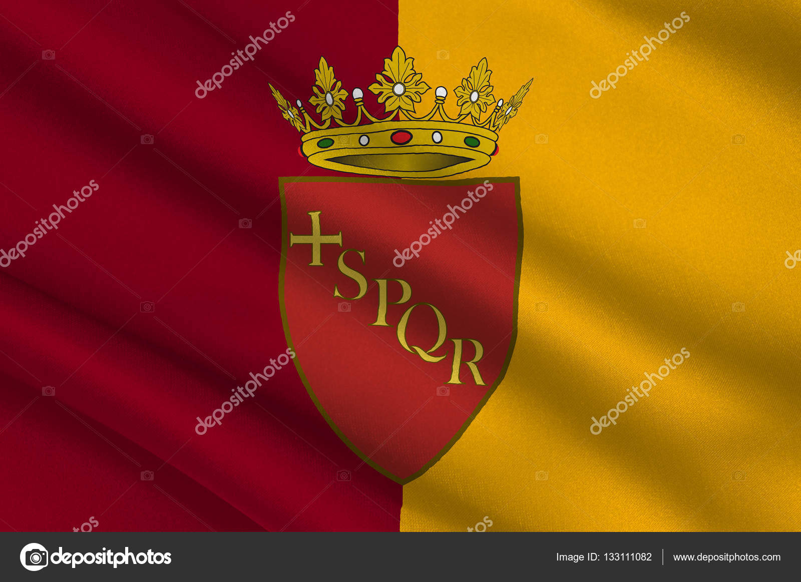 Flag of Rome of Lazio, Italy — Stock Photo © dique.bk.ru 133111082