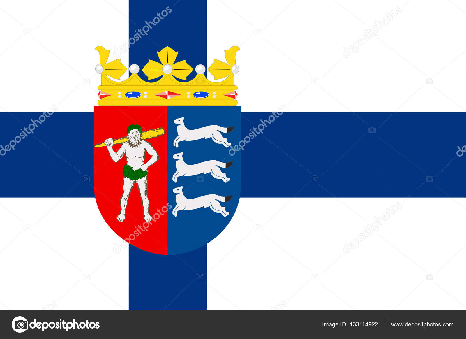 Drapeau De La Laponie Sápmi Pride à Kiruna Terre des Sames