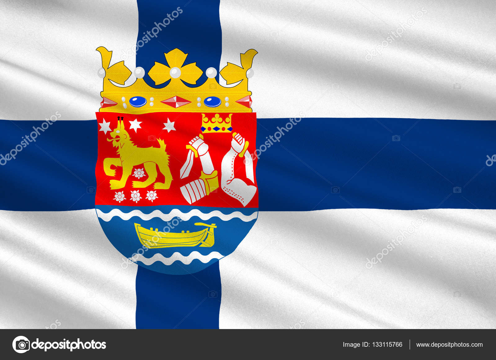 Drapeau De La Laponie Sápmi Pride à Kiruna Terre des Sames