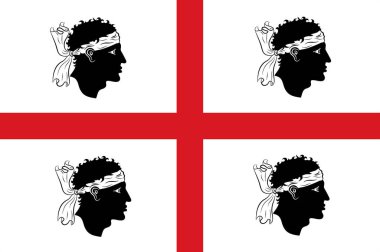 Flag of Sardinia, Italy clipart