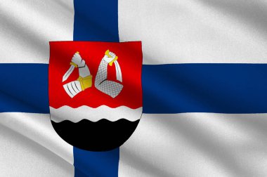 Flag Of South Karelia region in Finland clipart