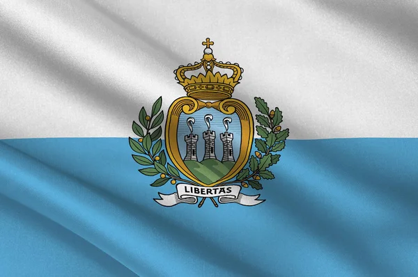 San Marinos flagga — Stockfoto