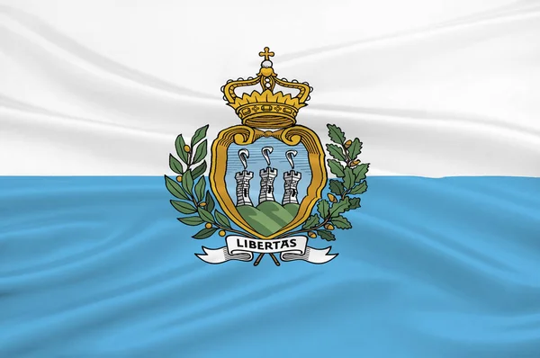 Flaga San Marino — Zdjęcie stockowe