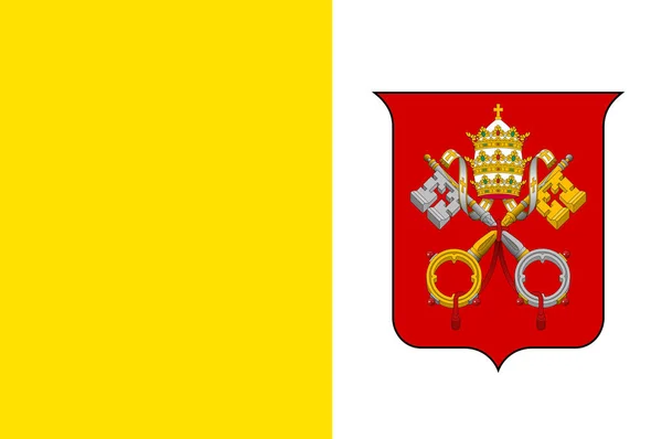 梵蒂冈的旗帜 — 图库照片