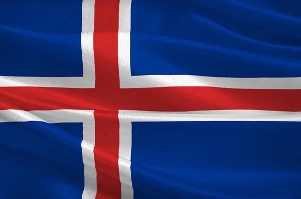 冰岛国旗 — 图库照片