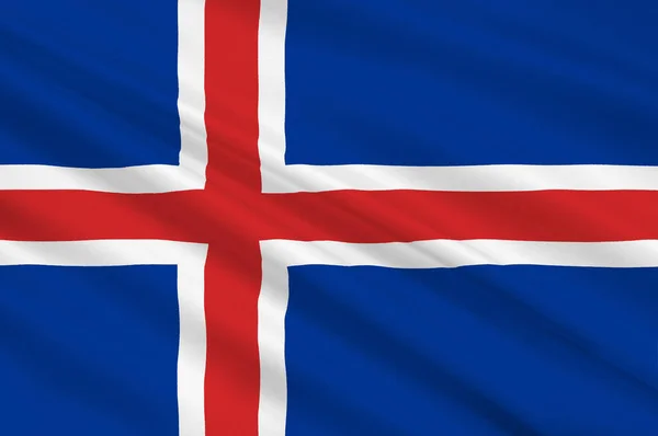 Vlag van IJsland — Stockfoto