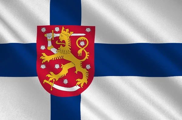 芬兰的旗子 — 图库照片