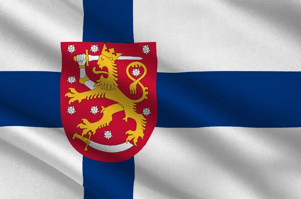 Finnország zászlaja — Stock Fotó