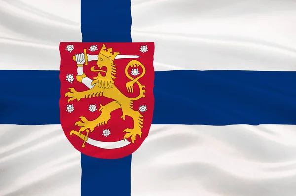 芬兰的旗子 — 图库照片