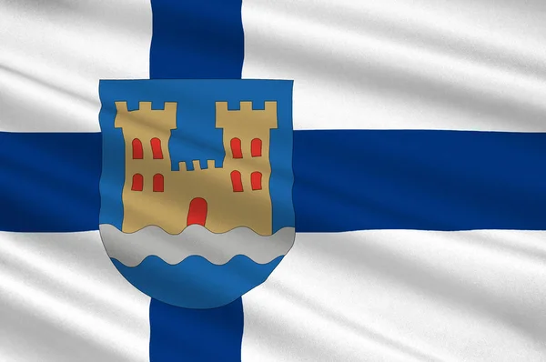 Σημαία της Kajaani είναι πόλη και Δήμος στη Φινλανδία — Φωτογραφία Αρχείου