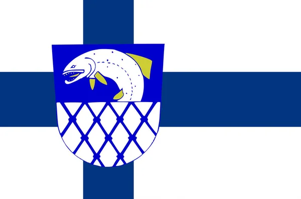 Flagge der Region Kymenlaakso in Finnland — Stockfoto