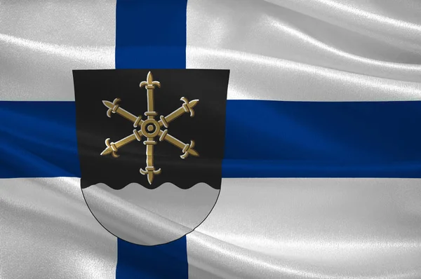 Bandeira de Kouvola é uma cidade e município da região de Kymenlaakso — Fotografia de Stock