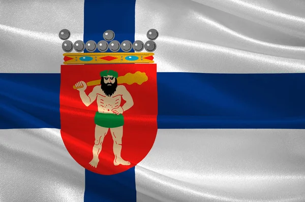 Flag Of Lapland in Finland — Stock Photo, Image