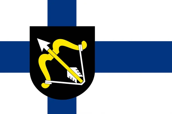 Flagge von Nordsavonien ist eine Region in Ostfinnland — Stockfoto