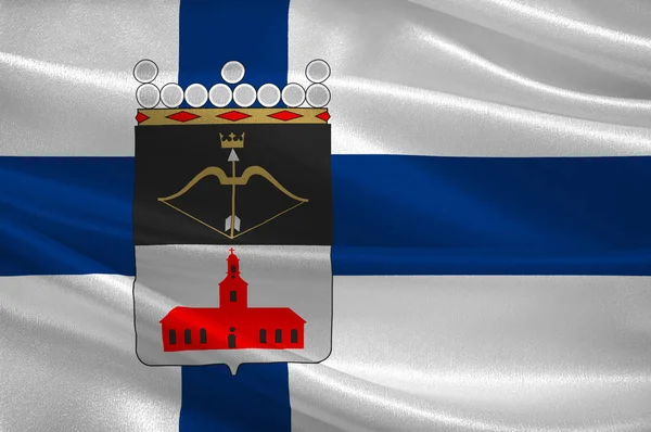 쿠오 피 오의 깃발은 도시 및 자치 제 북부 Savonia에서 — 스톡 사진