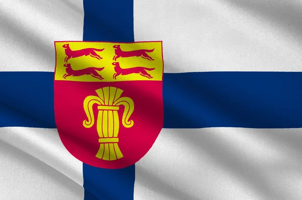 Bandeira de Ostrobothnia, Finlândia — Fotografia de Stock