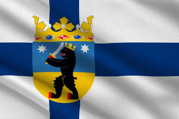 Flag Of Satakunta region, Finland — Stock Photo, Image